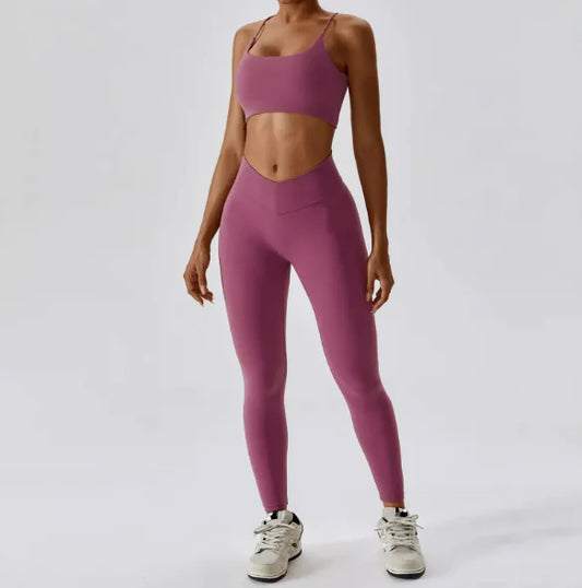 Back Striped Flex Yoga Suit