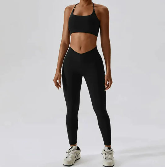 Back Striped Flex Yoga Suit